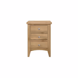 Bedside 3 Drawer Cabinet Oak Birlea Hampstead Bedroom Nightstand Side Table - Additional view 5