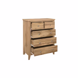 Oak Chest of Drawers 3+2 Birlea Hampstead Traditional Bedroom Furniture - Additional view 4