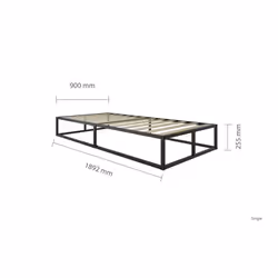 Black Single Bed Frame 3FT 90cm Bedstead Birlea Soho Metal Minimalist Design - Additional view 6