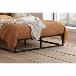 Black Small Double Bed Frame 4FT6 135cm Bedstead Birlea Soho Metal Minimalist - Additional view 8