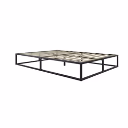 Black Double Bed Frame 4FT6 120cm Bedstead Birlea Soho Metal Minimalist Design