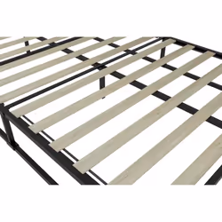 Black King Size Bed Frame 5FT 150cm Bedstead Birlea Soho Metal Minimalist Design - Additional view 5
