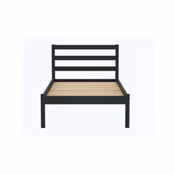 Black Single Bed Frame 3FT Bedstead Birlea Luka Solid Pine Traditional Design - Additional view 4