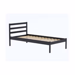 Black Single Bed Frame 3FT Bedstead Birlea Luka Solid Pine Traditional Design - Additional view 6