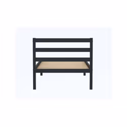 Black Single Bed Frame 3FT Bedstead Birlea Luka Solid Pine Traditional Design - Additional view 8