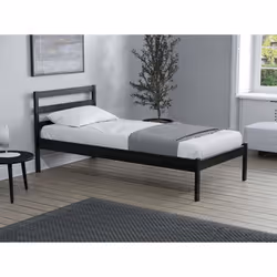 Black Single Bed Frame 3FT Bedstead Birlea Luka Solid Pine Traditional Design - Additional view 9