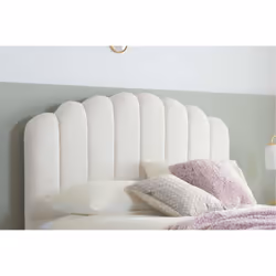 Boucle Kingsize Ottoman Bed Frame White Birlea Monaco Storage Bed 5FT 150cm - Additional view 4