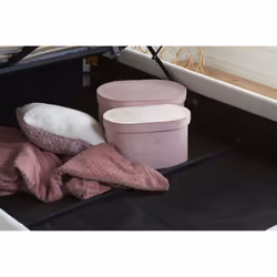 Boucle Kingsize Ottoman Bed Frame White Birlea Monaco Storage Bed 5FT 150cm - Additional view 5