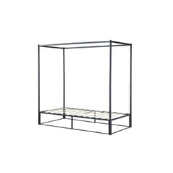 Black 4 Poster Bed Frame Metal Birlea Farringdon Canopy Bed 3FT Single 90cm