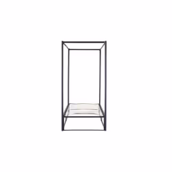 Black 4 Poster Bed Frame Metal Birlea Farringdon Canopy Bed 3FT Single 90cm - Additional view 5