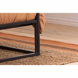Black 4 Poster Bed Frame Metal Birlea Farringdon Canopy Bed 4FT6 Double 135cm