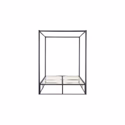 Black 4 Poster Bed Frame Metal Birlea Farringdon Canopy Bed 4FT6 Double 135cm - Additional view 5