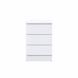 Bedside 3 Drawer Cabinet White Birlea Oslo Nightstand Side Table - Additional view 7