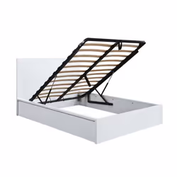 Double Ottoman Bed White Frame Birlea Oslo Storage 4FT6 Modern Bedstead - Additional view 11