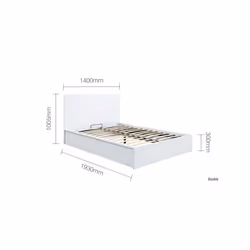 Double Ottoman Bed White Frame Birlea Oslo Storage 4FT6 Modern Bedstead - Additional view 7