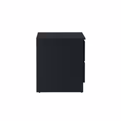 Bedside 2 Drawer Cabinet Black Birlea Oslo Nightstand Side Table