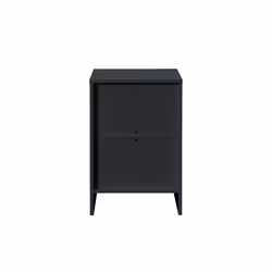 Bedside 3 Drawer Cabinet Black Birlea Oslo Nightstand Side Table - Additional view 6