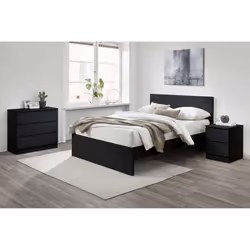 Black Chest of 3 Drawers Birlea Oslo Scandia Retro