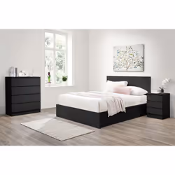 Black Chest of 4 Drawers Birlea Oslo Scandia Retro