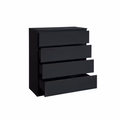 Black Chest of 4 Drawers Birlea Oslo Scandia Retro - Additional view 5