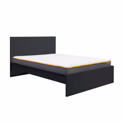 Double Bed Frame Black Birlea Oslo 4FT6 Modern Bedstead