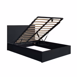 Double Ottoman Bed Black Frame Birlea Oslo Storage 4FT6 Modern Bedstead - Additional view 11