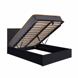 Kingsize Ottoman Bed Black Frame Birlea Oslo Storage 5FT Modern Bedstead