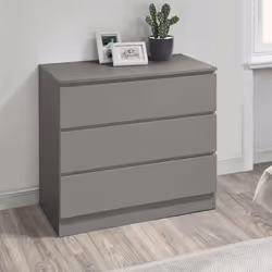Grey Chest of 3 Drawers Birlea Oslo Scandia Retro