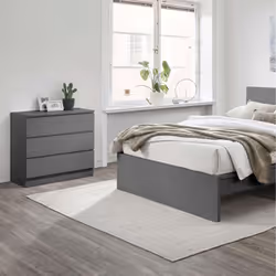 Grey Chest of 3 Drawers Birlea Oslo Scandia Retro