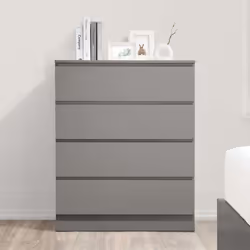 Grey Chest of 4 Drawers Birlea Oslo Scandia Retro