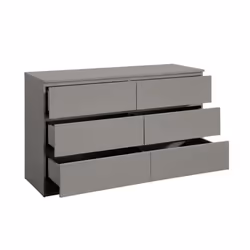 Grey Chest of 6 Drawers Birlea Oslo Scandia Retro