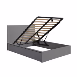 Kingsize Ottoman Bed Grey Frame Birlea Oslo Storage 5FT Modern Bedstead - Additional view 11