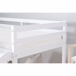 Kids Slide Bed Frame White Wood Mid Sleeper 3FT Single 90cm Birlea Frankie Pine