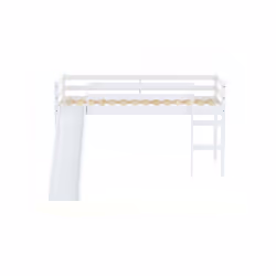 Kids Slide Bed Frame White Wood Mid Sleeper 3FT Single 90cm Birlea Frankie Pine - Additional view 5