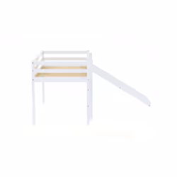 Kids Slide Bed Frame White Wood Mid Sleeper 3FT Single 90cm Birlea Frankie Pine - Additional view 8