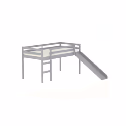Kids Slide Bed Frame Grey Wood Mid Sleeper 3FT Single 90cm Birlea Frankie Pine - Additional view 11