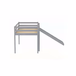 Kids Slide Bed Frame Grey Wood Mid Sleeper 3FT Single 90cm Birlea Frankie Pine - Additional view 8