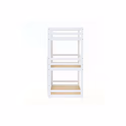 White Triple Bunk Bed Frame High Sleeper Pine Birlea Tressa - Additional view 5