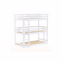 White Triple Bunk Bed Frame High Sleeper Pine Birlea Tressa - Additional view 6