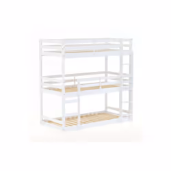 White Triple Bunk Bed Frame High Sleeper Pine Birlea Tressa - Additional view 7