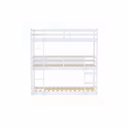 White Triple Bunk Bed Frame High Sleeper Pine Birlea Tressa - Additional view 9
