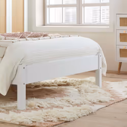 King Size Rattan Bed Frame White Birlea Croxley 5FT King 150cm