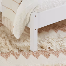 King Size Rattan Bed Frame White Birlea Croxley 5FT King 150cm