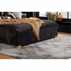 Black King Size Bed Frame Chelsea Upholstered Headboard 150cm 5FT Fabric