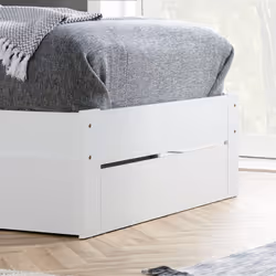 Single White Storage Bed Frame Birlea Alfie 3FT Drawer Bed 90cm