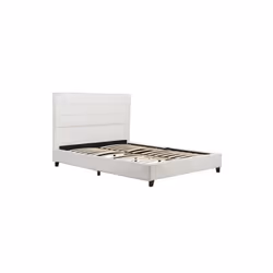 King Size Bed Frame White Boucle Birlea Lucas Fabric 5FT 150cm