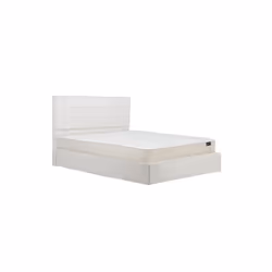 King Size Ottoman Bed Frame & Sleepsoul Mattress White Boucle Birlea Lucas