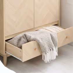 2 Door 1 Drawer Oak Brown Wooden Wardrobe Birlea Herringford
