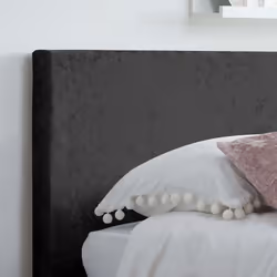 Single Bed Frame & Mattress Black Velvet Fabric Birlea Sleepsoul Paris 3FT
