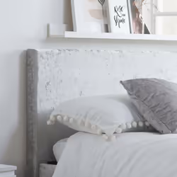 Small Double Bed Frame & Mattress Grey Velvet Fabric Birlea Sleepsoul Paris 4FT